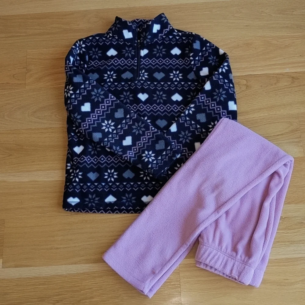 The Children's Place Girl's Fleece Fair Isle Matching Set